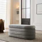 הדום מדריד בגוון אפור בד קטיפה