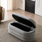 הדום מדריד בגוון אפור בד קטיפה