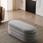 הדום מדריד בגוון אפור בד קטיפה