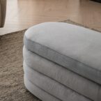 הדום מדריד בגוון אפור בד קטיפה