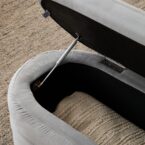 הדום מדריד בגוון אפור בד קטיפה