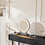 קומודה ומראה דגם רוז שחור