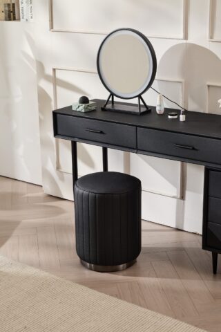 קומודה ומראה דגם רוז שחור