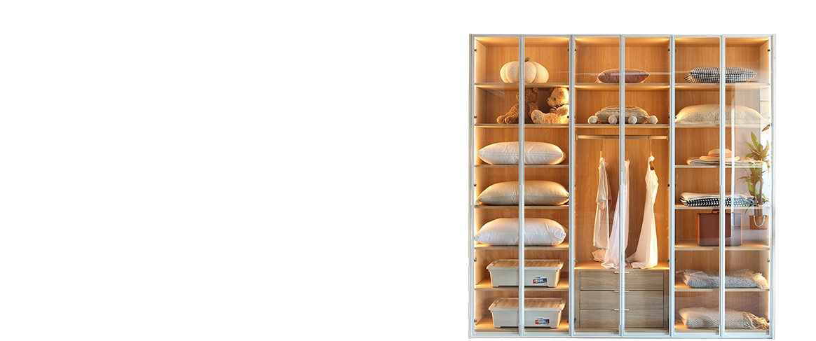 ארון פתיחה דגם יהלום גוון שמנת + תאורה