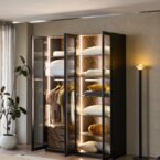 ארון דגם גלעד - 4 דלתות גוון שחור + תאורה