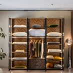 ארון דגם גלעד - 6 דלתות גוון שחור + תאורה