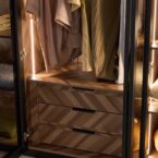 ארון דגם גלעד - 6 דלתות גוון שחור + תאורה