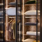 ארון דגם גלעד - 6 דלתות גוון שחור + תאורה