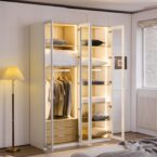 ארון דגם גלעד - 4 דלתות גוון שמנת + תאורה