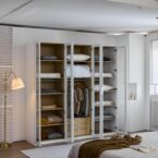 ארון דגם גלעד - 6 דלתות גוון שמנת + תאורה