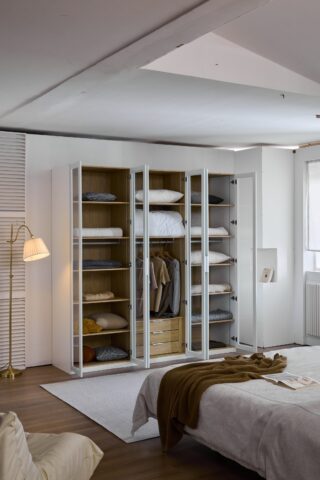 ארון דגם גלעד - 6 דלתות גוון שמנת + תאורה