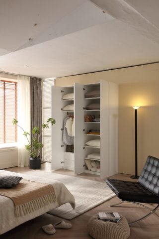 ארון דגם רן - 4 דלתות גוון לבן