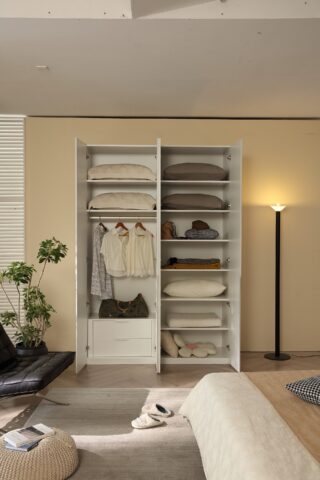 ארון דגם רן - 4 דלתות גוון לבן