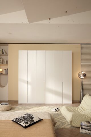 ארון דגם רן - 6 דלתות גוון לבן