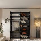 ארון דגם רן - 4 דלתות גוון שחור