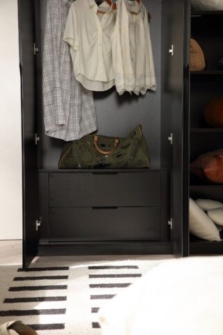 ארון דגם רן - 4 דלתות גוון שחור