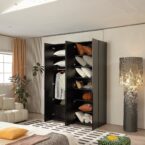 ארון דגם רן - 4 דלתות גוון שחור