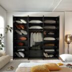 ארון דגם רן - 6 דלתות גוון שחור