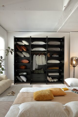 ארון דגם רן - 6 דלתות גוון שחור