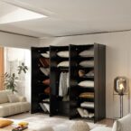 ארון דגם רן - 6 דלתות גוון שחור