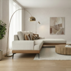 סלון דגם רומי פינתי בגוון סהרה משולב