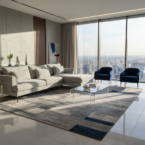 סלון דגם גפן פינתי בגוון אפור