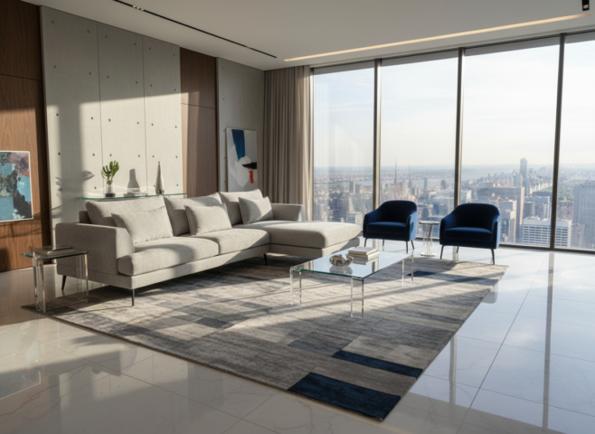 סלון דגם גפן פינתי בגוון אפור