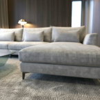 סלון דגם גפן פינתי בגוון אפור