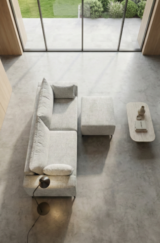 סלון דגם פלורידה אפור 240 + הדום