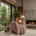 כורסא דגם איתי בגוון ורוד עתיק