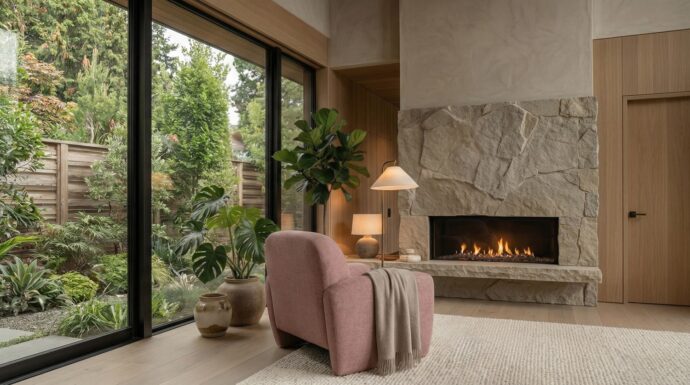 כורסא דגם איתי בגוון ורוד עתיק