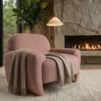 כורסא דגם איתי בגוון ורוד עתיק