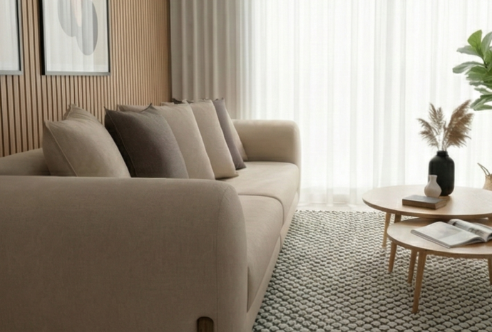 סלון דגם עומר בגוון שמנת