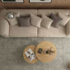 סלון דגם עומר בגוון שמנת