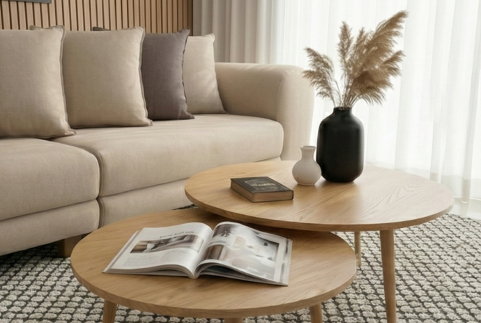 סלון דגם עומר בגוון שמנת