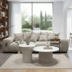 סלון דגם עמית בגוון שמנת