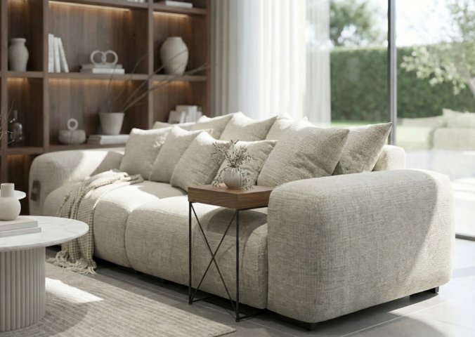 סלון דגם עמית בגוון שמנת