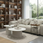 סלון דגם עמית בגוון שמנת