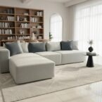 סלון דגם ראם פינתי בגוון תכלת־שמיים