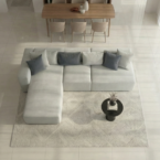 סלון דגם ראם פינתי בגוון תכלת־שמיים