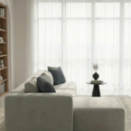 סלון דגם ראם פינתי בגוון תכלת־שמיים