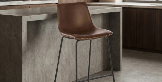 כיסא בר דגם סינדי חום