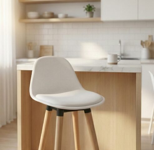 כיסא בר דגם ליאור לבן