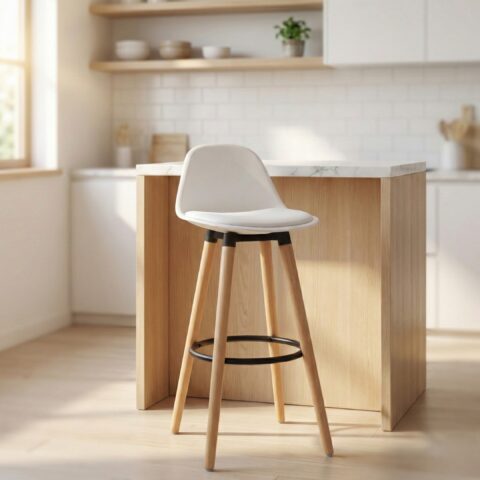 כיסא בר דגם ליאור לבן