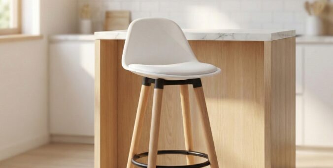 כיסא בר דגם ליאור לבן