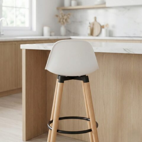 כיסא בר דגם ליאור לבן