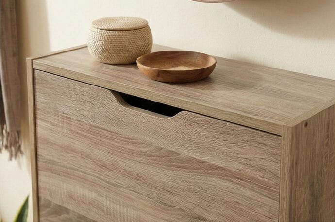 ארון נעליים דגם איתן בגוון שיטה