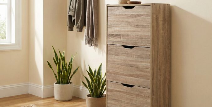 ארון נעליים דגם איתן בגוון אלון