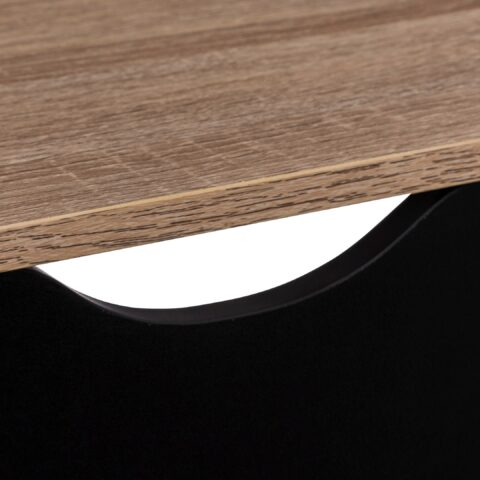 ארון נעליים דגם איתן בגוון אלון בשילוב שחור