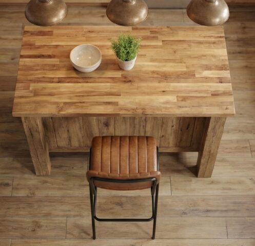 כיסא בר דגם ניס חום